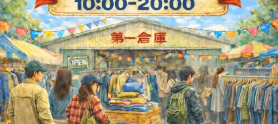 2026年4月25日(土)～ ヤマヒサ古着倉庫 牛浜第一倉庫 一般開放日 by 山久商会